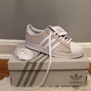 Cream adidas original shoes. Customized